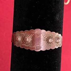 Vintage Childs Copper Native American Navajo Open Back Bracelet